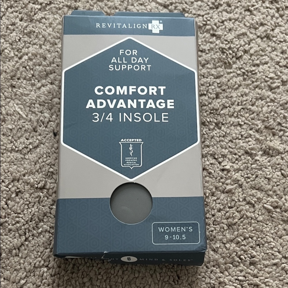REVITALIGN Comfort Advantage 3/4 Insole - Blue and Gray